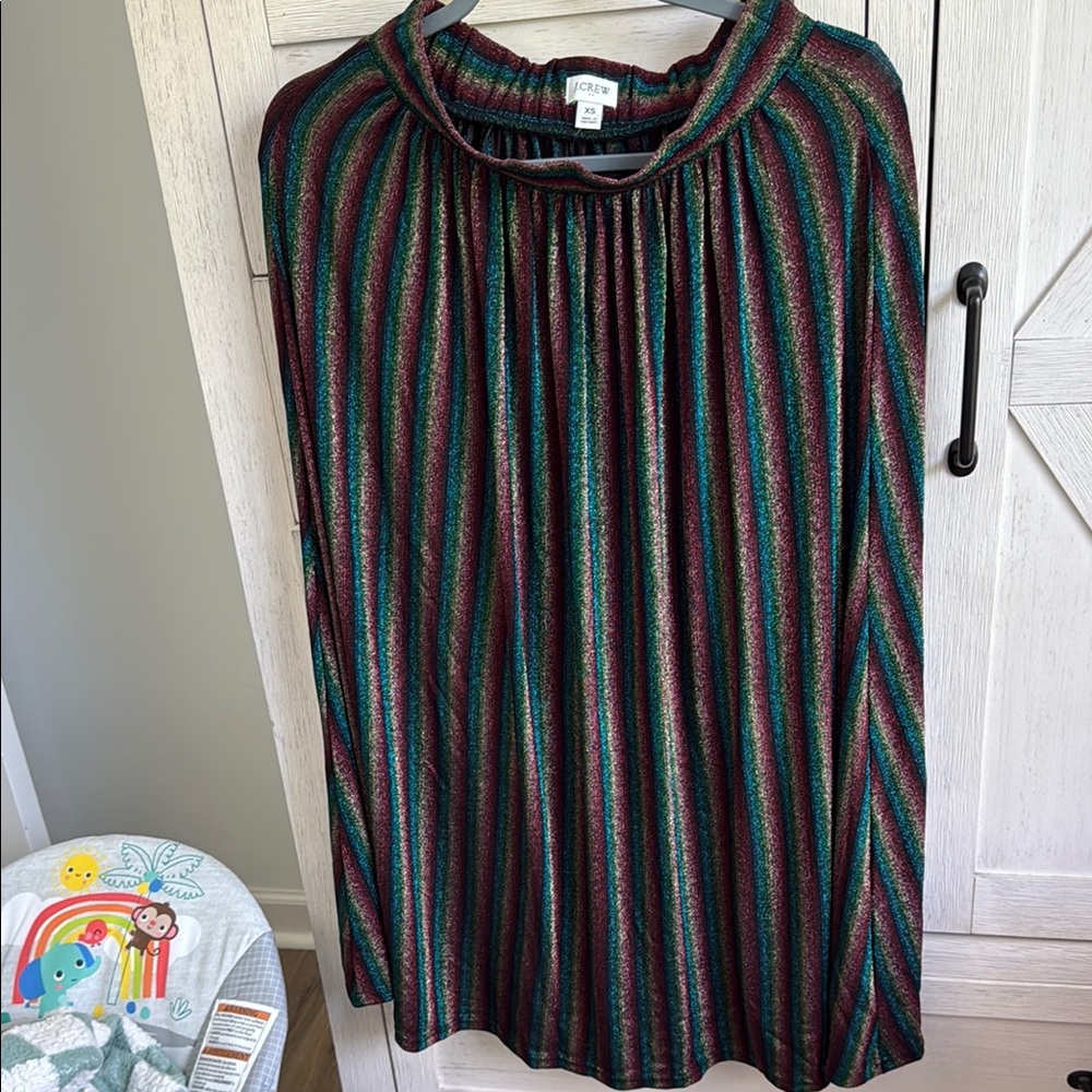 J. Crew Multicolor Metallic Skirt